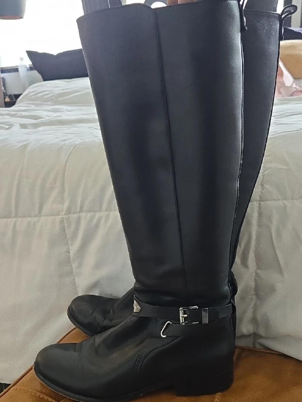 Womens MICHAEL Michael Kors Arley Riding Boots - Black